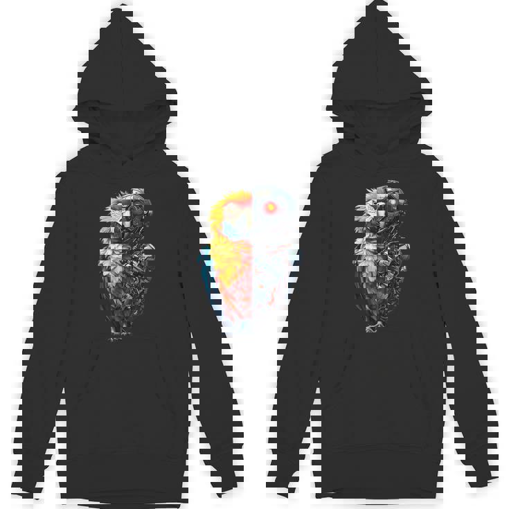 面白いオウムロボット動物愛好家サイボーグオウムロボット Robot Parrot Lover Cyborg Ai パーカー