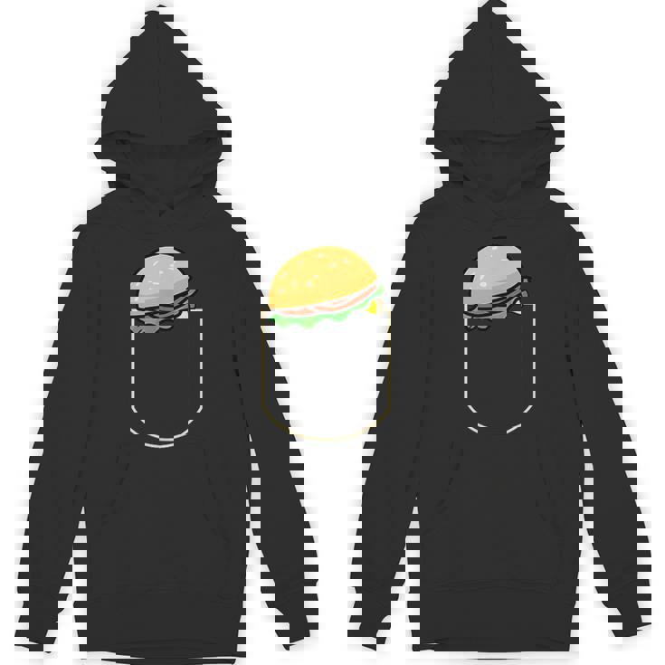 面白いハンバーガー ポケット入り ギフト チーズバーガー ポケット パーカー