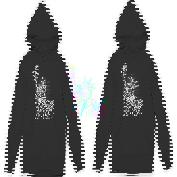 鮮やかな自由の女神tシャツ カラフルなアイコン パーカー