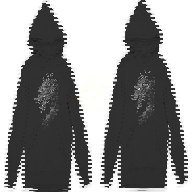 黒龍モチーフ 神話上の作品 黒龍 パーカー