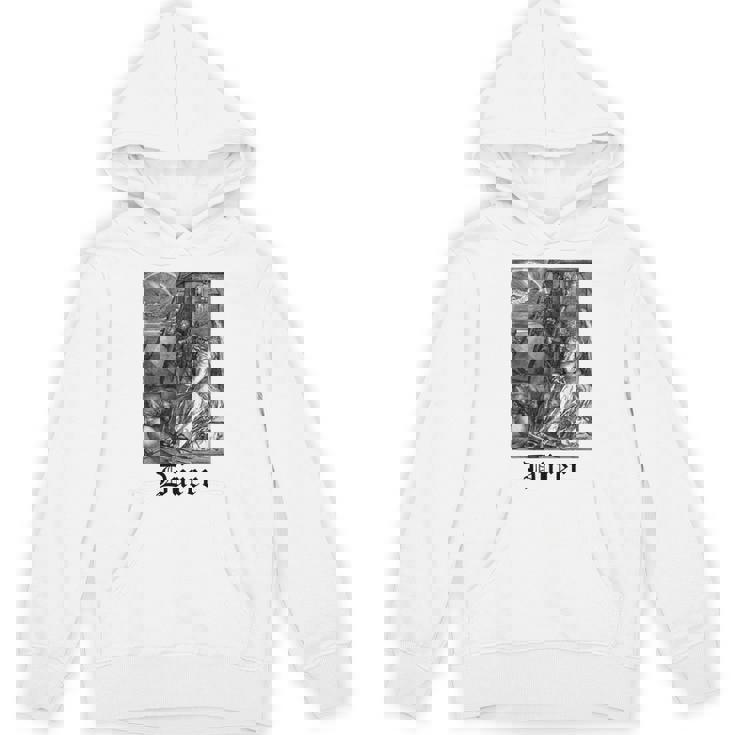 Albrecht Dürer Durer クリスチャンアート メランコリア ホワイト 長袖tシャツ パーカー