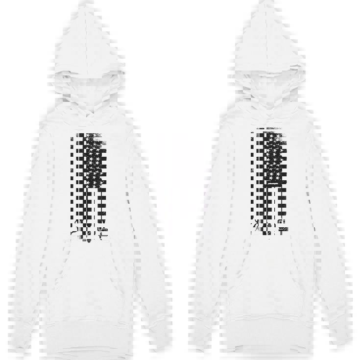 Awesome Barber Usa フラッグ 星 クール コーム ハサミ パーカー