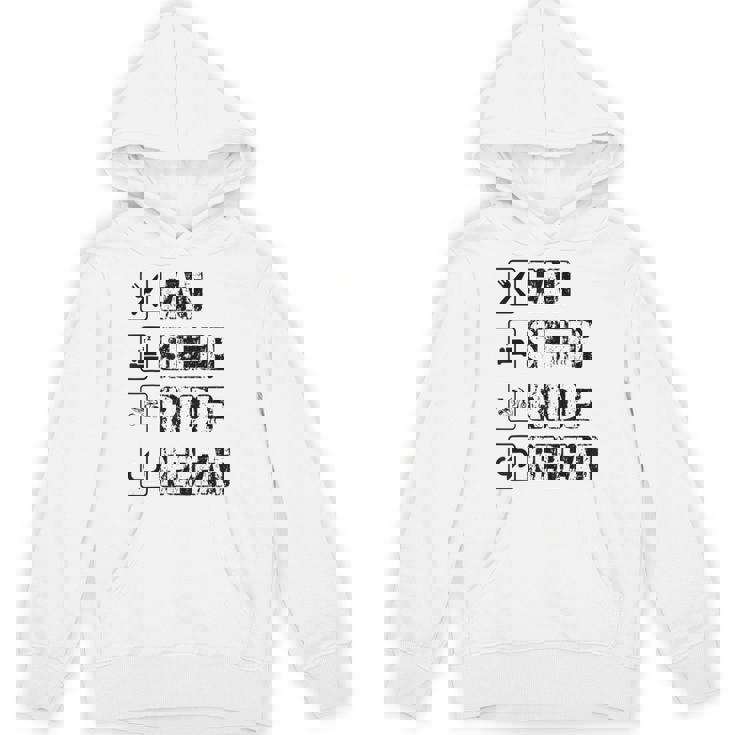 Eatleep Ride Repeat オートバイ バイク モーターサイクリスト 格言 パーカー