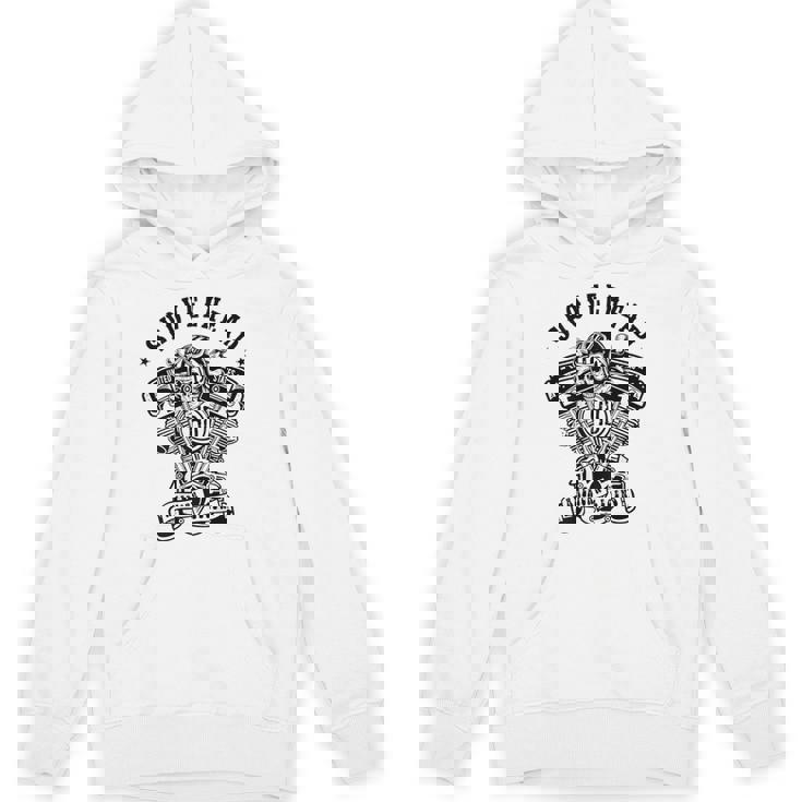 Hdhovelhead アメリカンバイクレジェンドtwin エンジンスカル パーカー