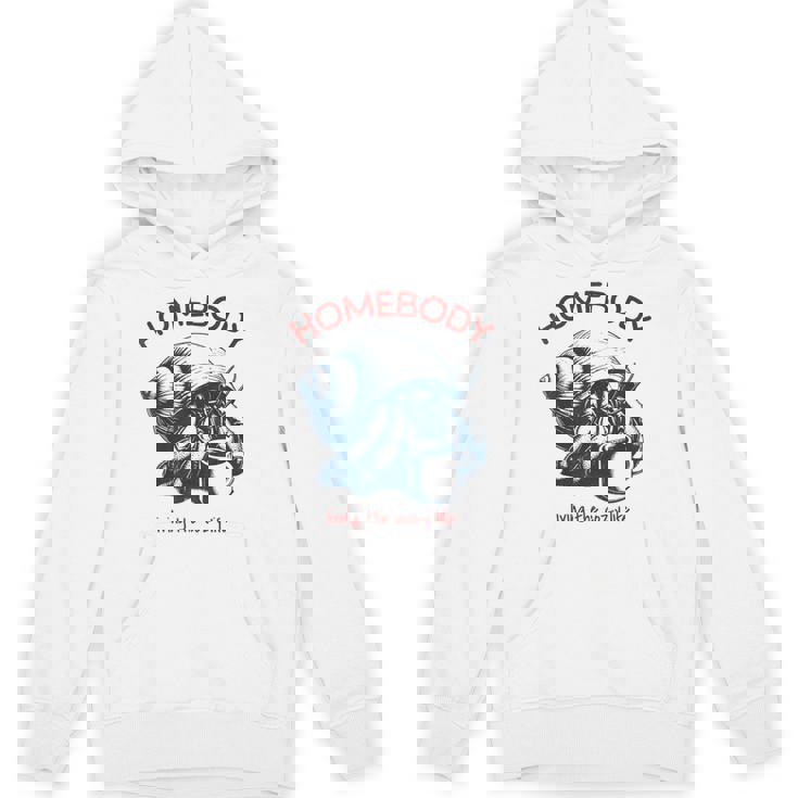 Homebody 居心地の良い生活 面白いヤドカリとコーヒー パーカー