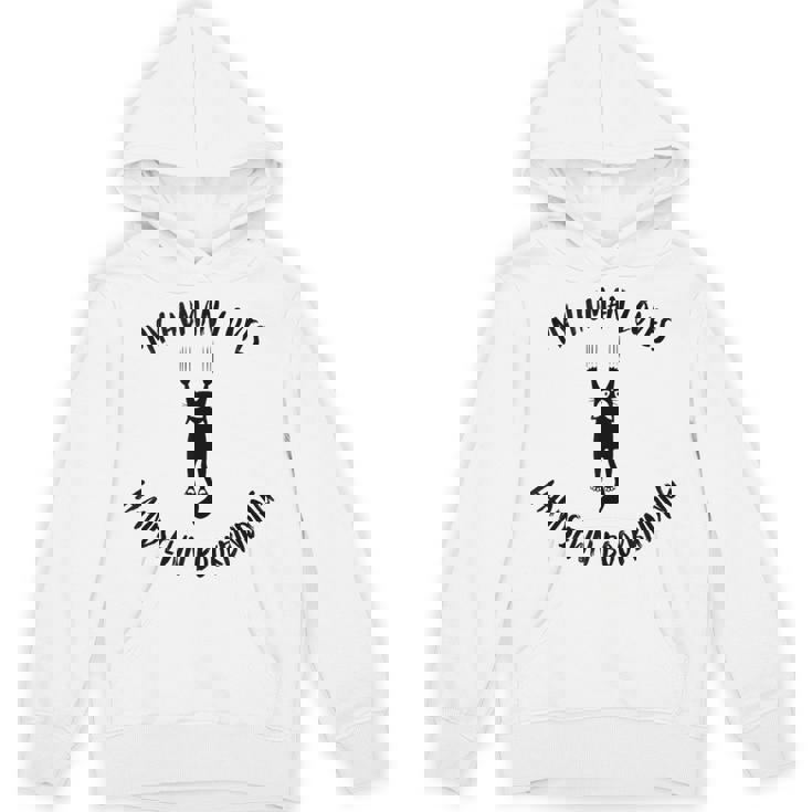 My Human Loves Handsewn Bookbinding Cat Parent Hobby Lover Tank Top Unisex Hoodie