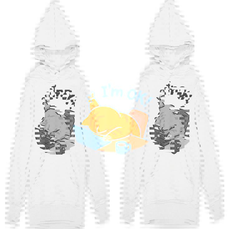 I'm Ok おかしな猫 在宅勤務 コーヒーミーム パーカー