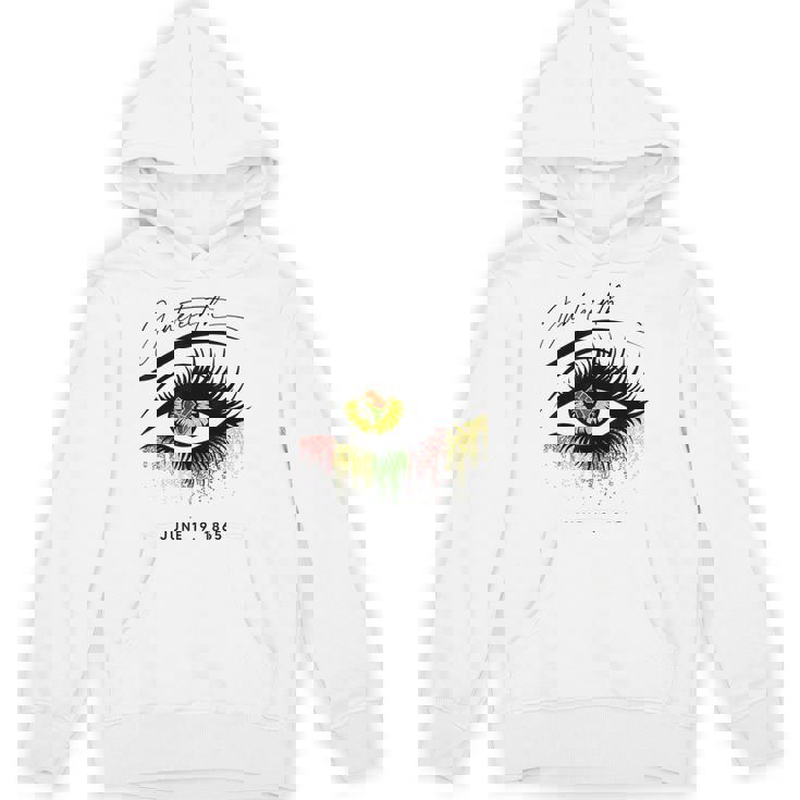 Junenth まつげ アフリカの目 美しい パーカー