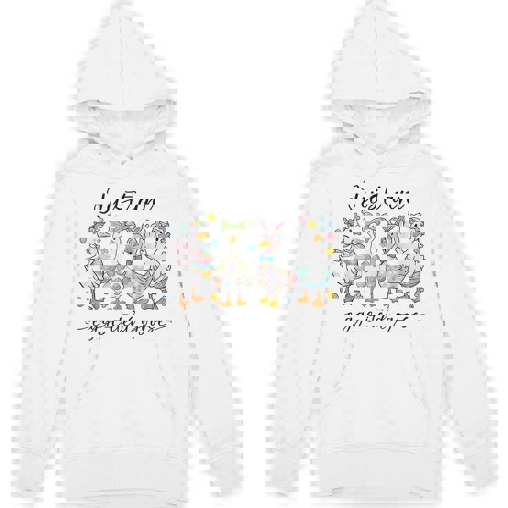 Just An Egg-Cited Goose キュート イースター バニー アヒル ファミリー 春 パーカー