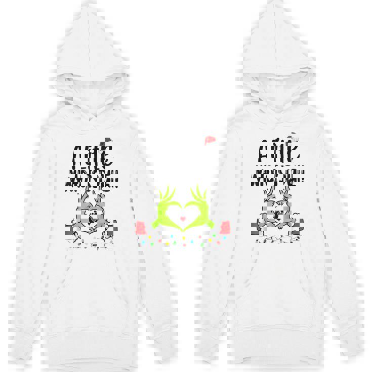 A Little Who Is Due Christmas Pregnancy Announcement Hoodie