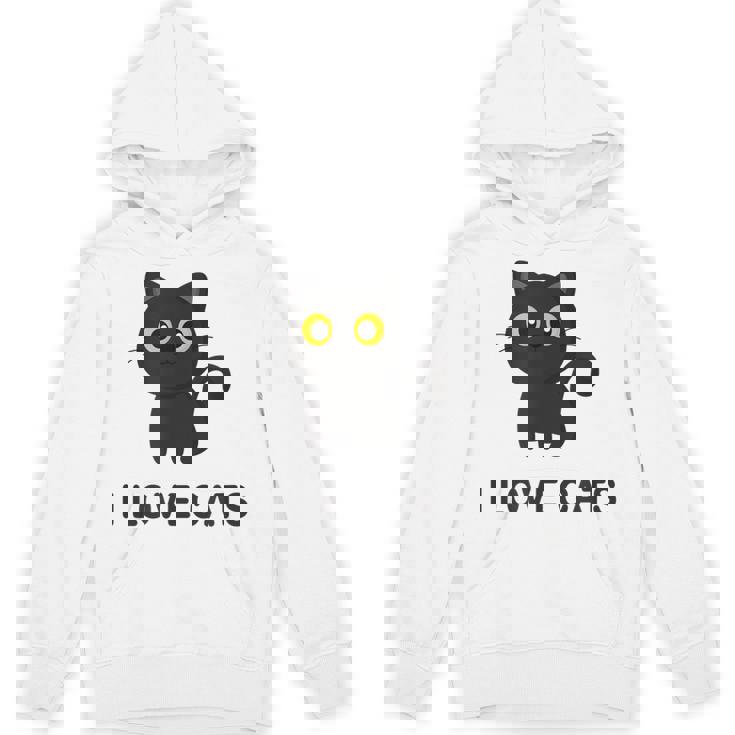 I Love Cats シャツ キュート 黒猫好き キッズ 子猫 パーカー