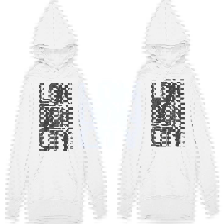 I Love London、クールでレトロなロンドンのファッショングラフィックデザイン。 パーカー