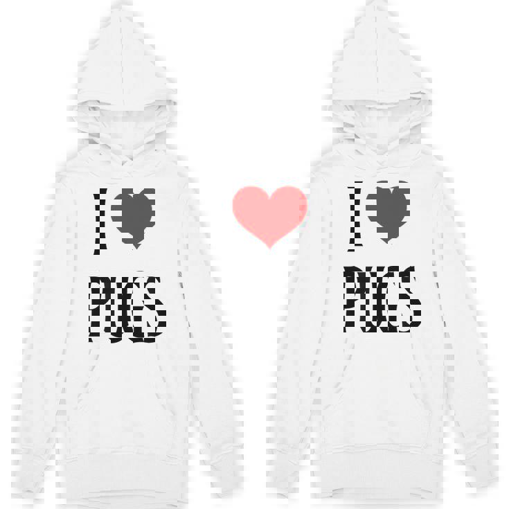 I Love Pugs I Heart Pugs Dog Lover Pet Puppy Dog Pug パーカー