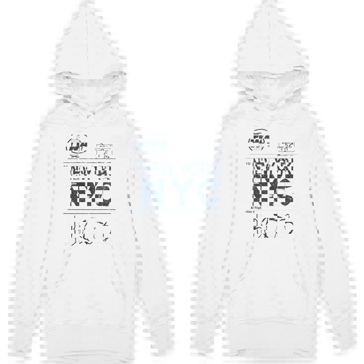 Nyc New York ヴィンテージ 航空会社タグ エアライナー フライングトラベル 長袖tシャツ パーカー