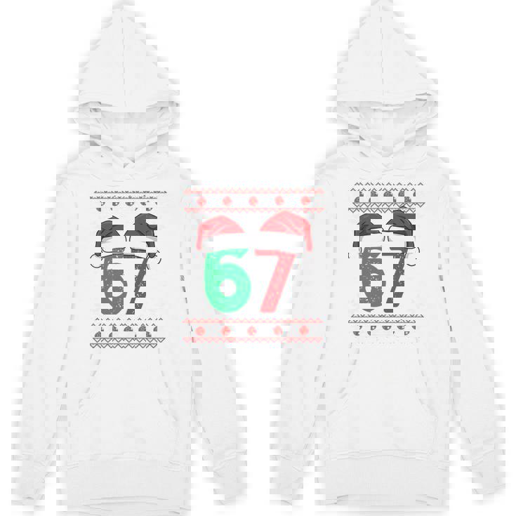 Six Seven Christmas 6 7 Ugly Christmas Sweater Tri-Blend Hoodie