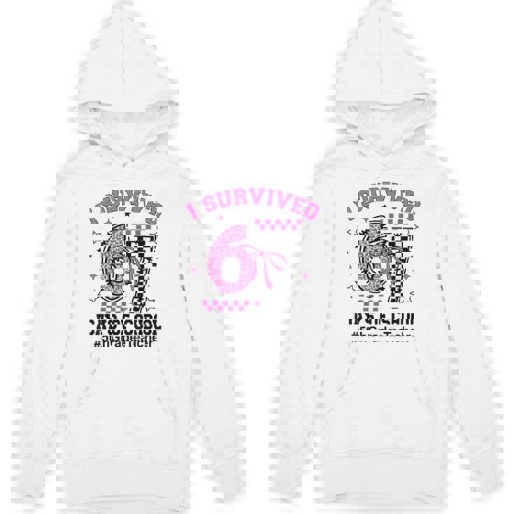 I Survived 67 Days Leopard Checkered 6 7 5th Grade Teacher Unisex Hoodie
