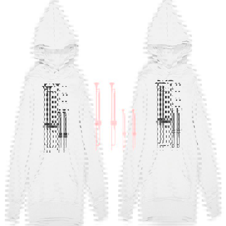 Trumpet Player American Flag Vintage Unisex Hoodie