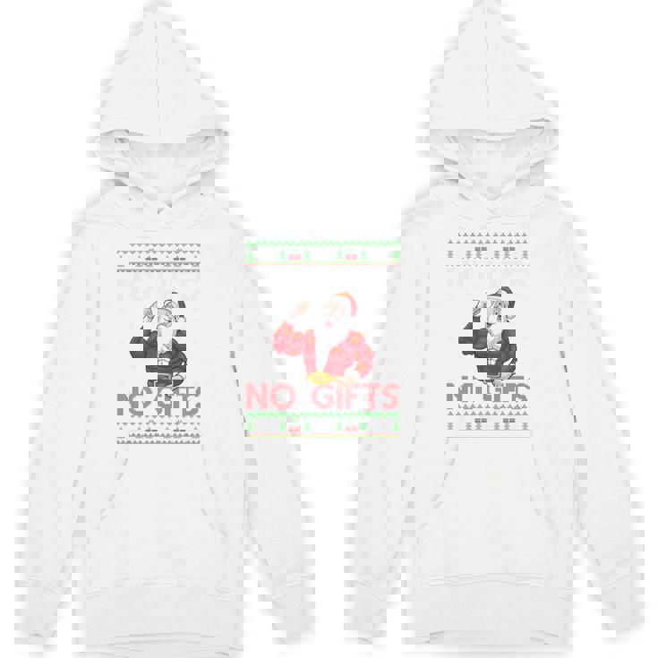 Weightlifting Workout Gym Santa Christmas Ugly Sweater Xmas Tri-Blend Hoodie