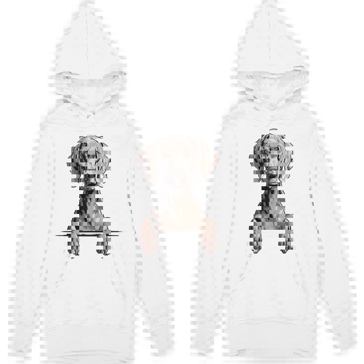 Weimaraner 面白い 覗き見ポケット 子犬 犬好き パーカー