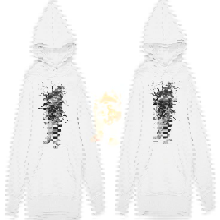 その壁を打ち破れ 三毛猫 福猫 面白 パーカー