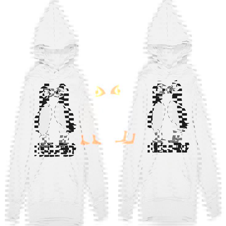 アイスランドのキュートなパフィン2個 パーカー