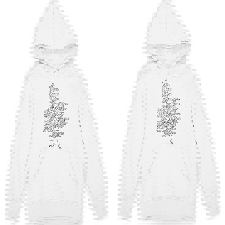 ウォールナットツリーリーフヴィンテージ植物学tシャツtシャツ パーカー