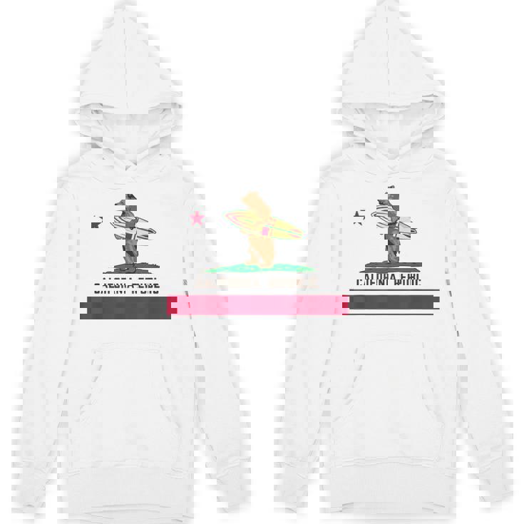 カリフォルニアシャツ、共和国旗カリフォルニアサーフィンベア パーカー