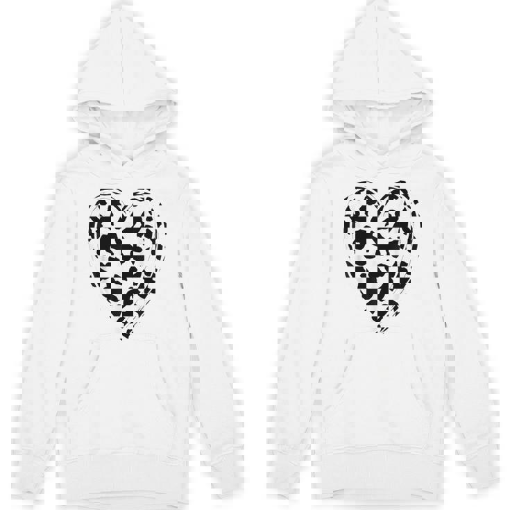 シックなハートプリントの牛柄。 パーカー