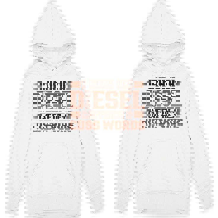 ディーゼルカフェインで走るトラック運転手 長袖tシャツ パーカー