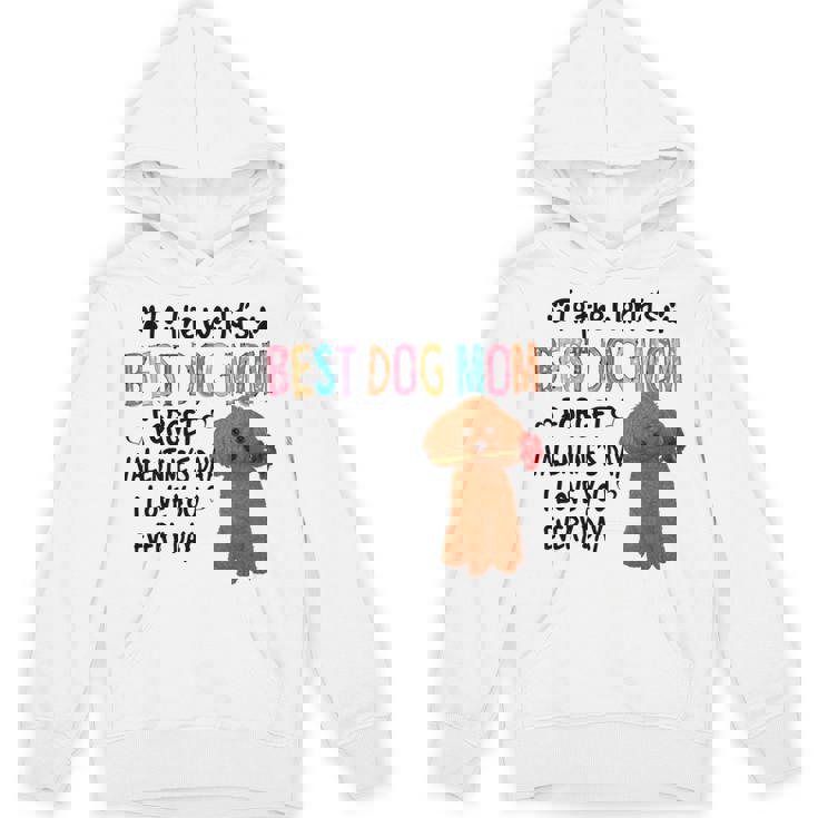 トイプードル最高の犬ママバレンタインデー面白い犬の恋人 長袖tシャツ パーカー