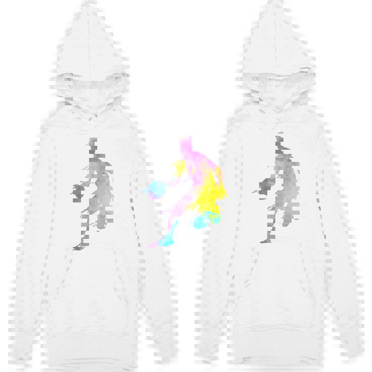 バスケットボール カラフル スプラッター ティーン ガールズ バスケットボール コーチ パーカー