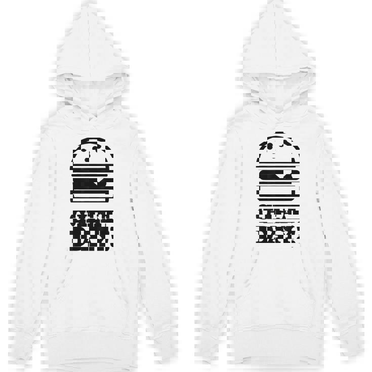 ファニージム チートデー ハンバーガー キャブ フード パーカー