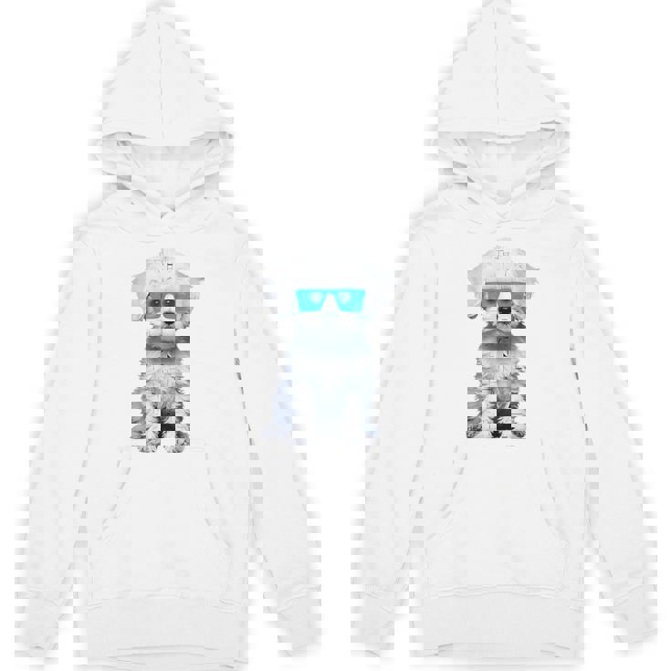 プードル 犬 幾何学的 キュート サングラス アニマル アート プードル パーカー