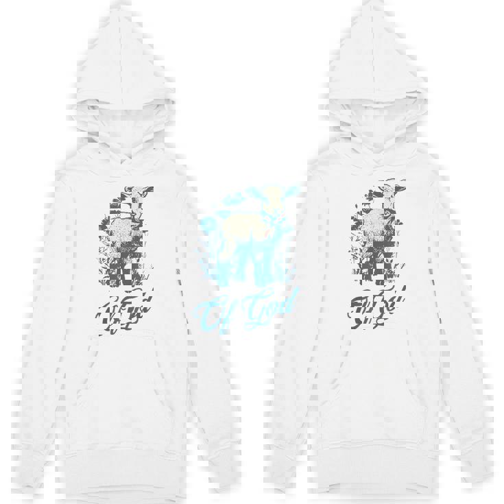 ラム オブ ゴッド キュート ヴィンテージ クリスチャン ラム デザイン 信仰 恋人 パーカー