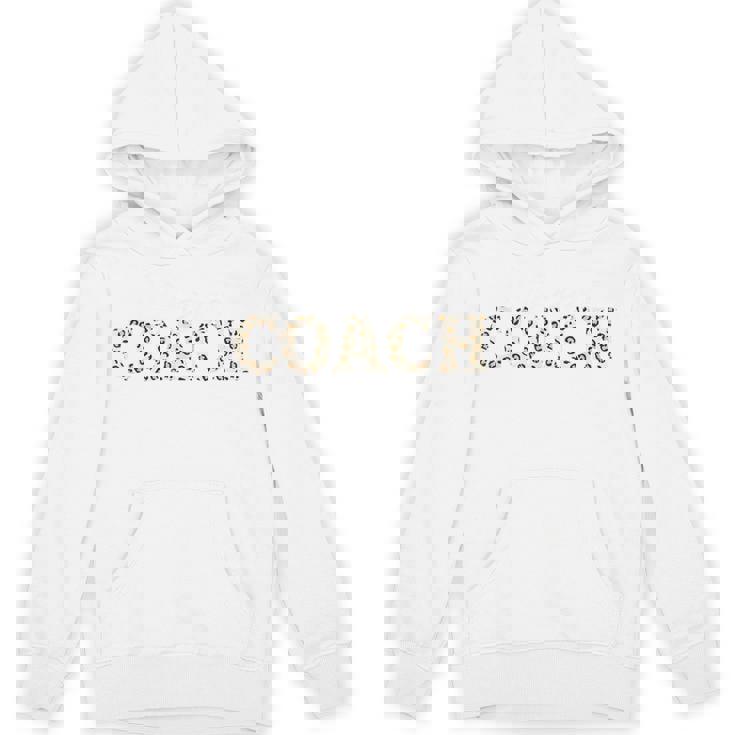 レオパードデザインのチアリーディングコーチ 面白いチアコーチ パーカー