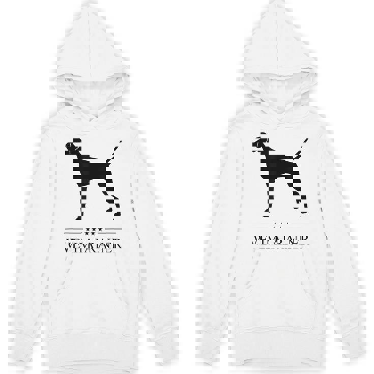 ワイマラナー ブラック シルエット パーカー