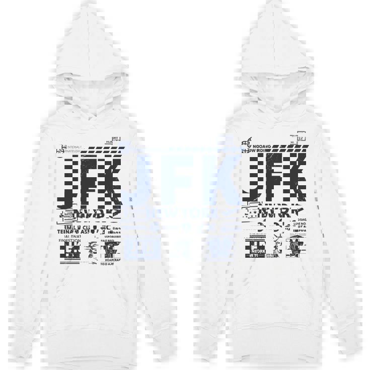 ヴィンテージ ニューヨーク Jfk 空港コード トラベルデイ レトロ Nyc 長袖tシャツ パーカー