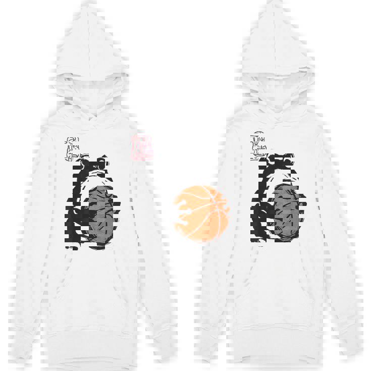 不機嫌そうなカエル 面白い バスケットボール アニメ 日本語 パーカー