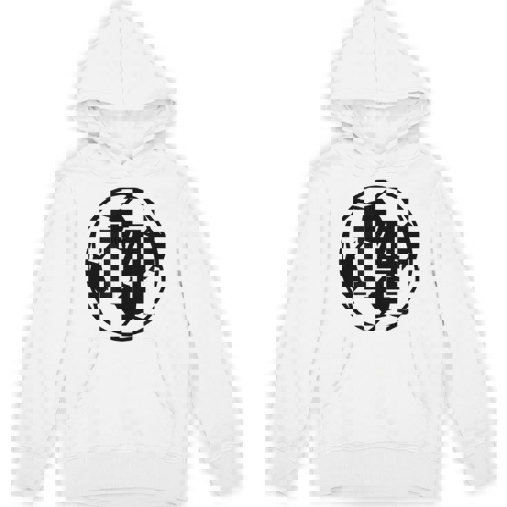 数字 14 Fourn サッカーボール Futbol パーカー