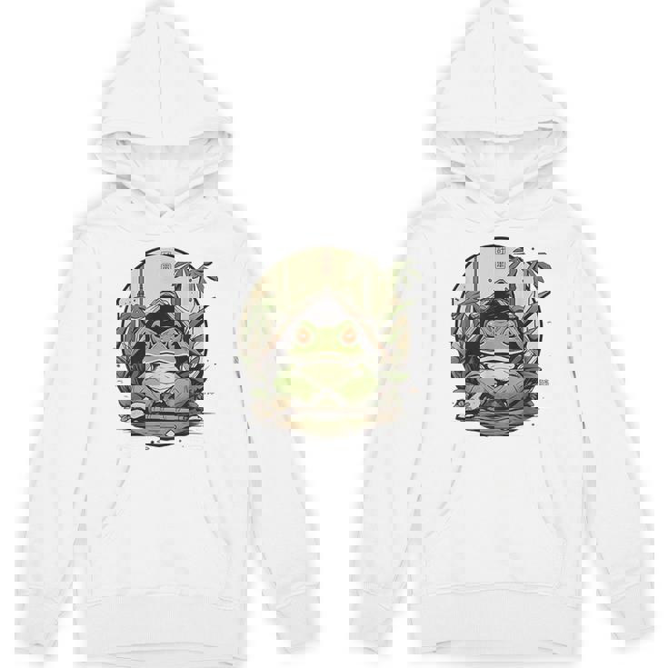 日本の不機嫌なカエル浮世絵 アニメ 日本アート パーカー