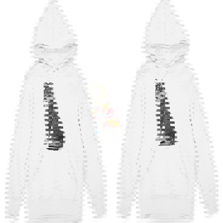 灰色オオカミ 伝統的な日本の龍の入れ墨 入泉 パーカー