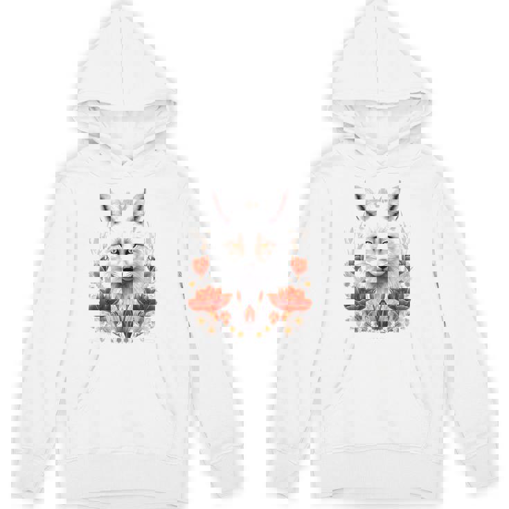 狐 アニマル柄 モチーフ 図面 イラスト 自然 狐 パーカー