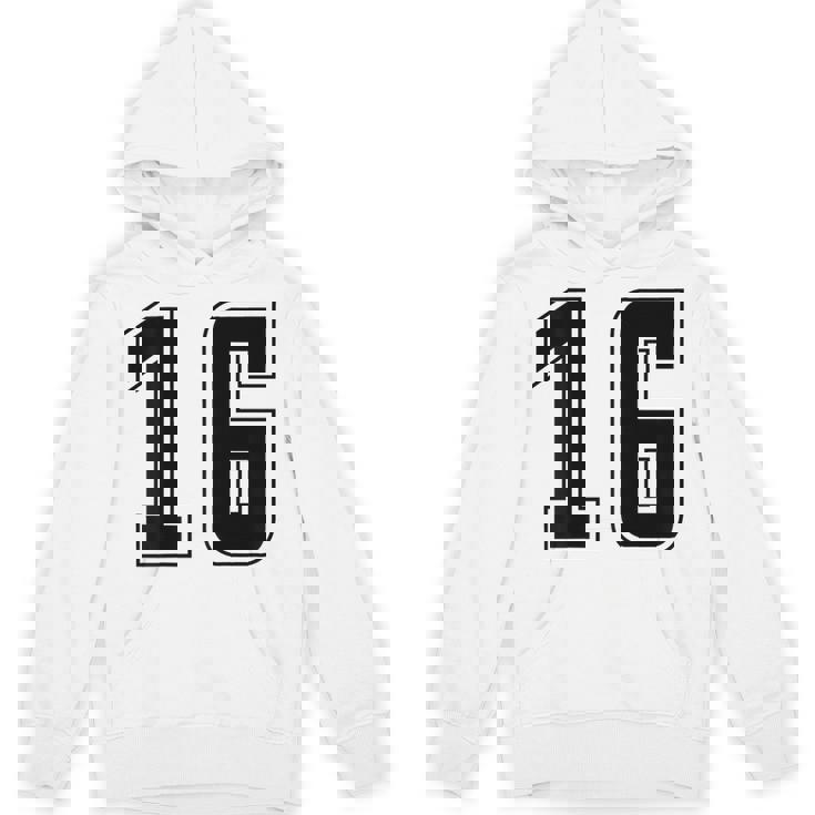 背番号 16 チーム短大スポーツ背番号付きユニフォーム パーカー