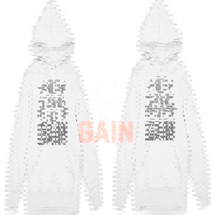 裏面にプリント No Pain No Gainign No Pain No Gain Meme パーカー