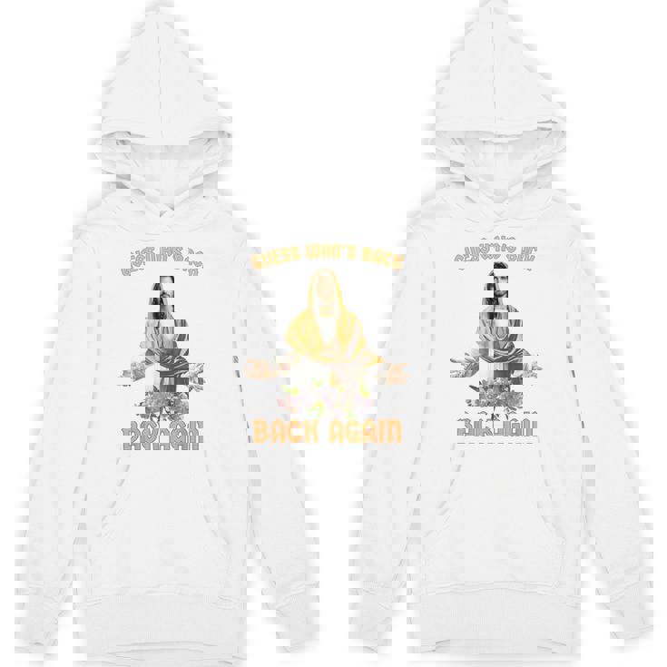 誰が戻ったと思う？また戻ってきましたイエスキリストハッピーイースター パーカー