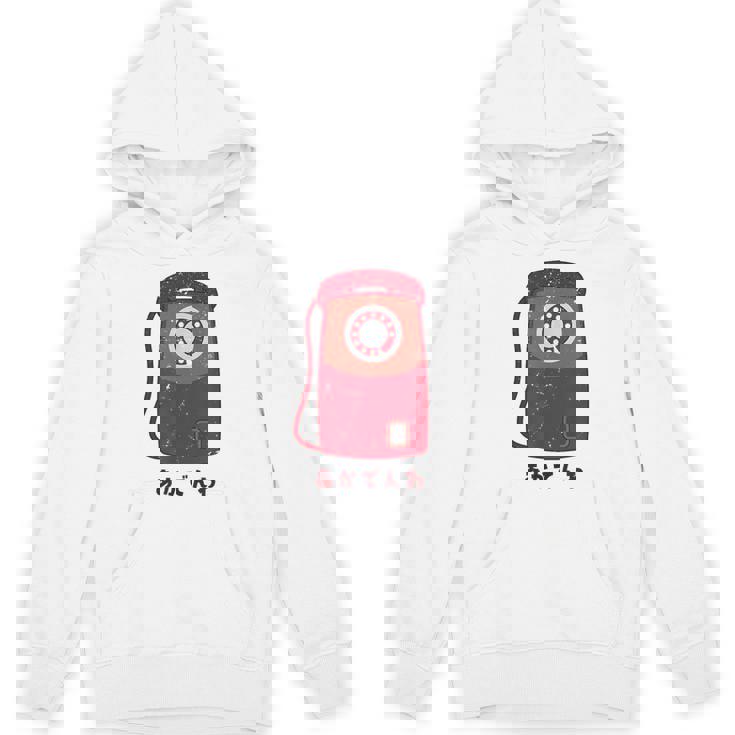 赤電話 赤公衆電話 昭和 レトロ 昭和家電 昭和風 イラスト シンプル おもしろ かわいい パーカー