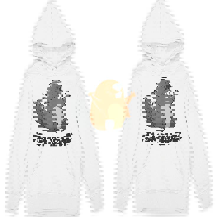 面白いビーバー分隊チームビーバー パーカー