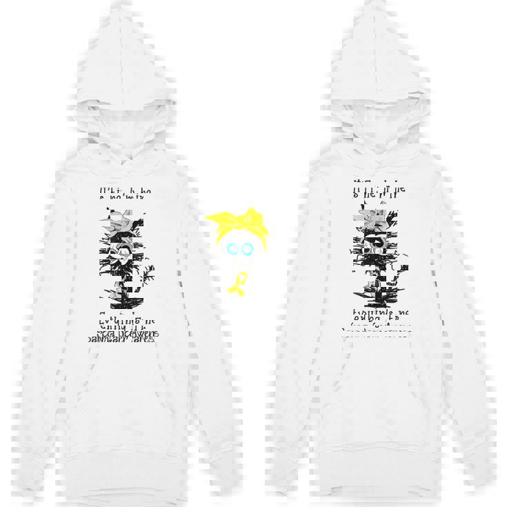 黒猫大丈夫だよ元気だ肉腫啓発 パーカー