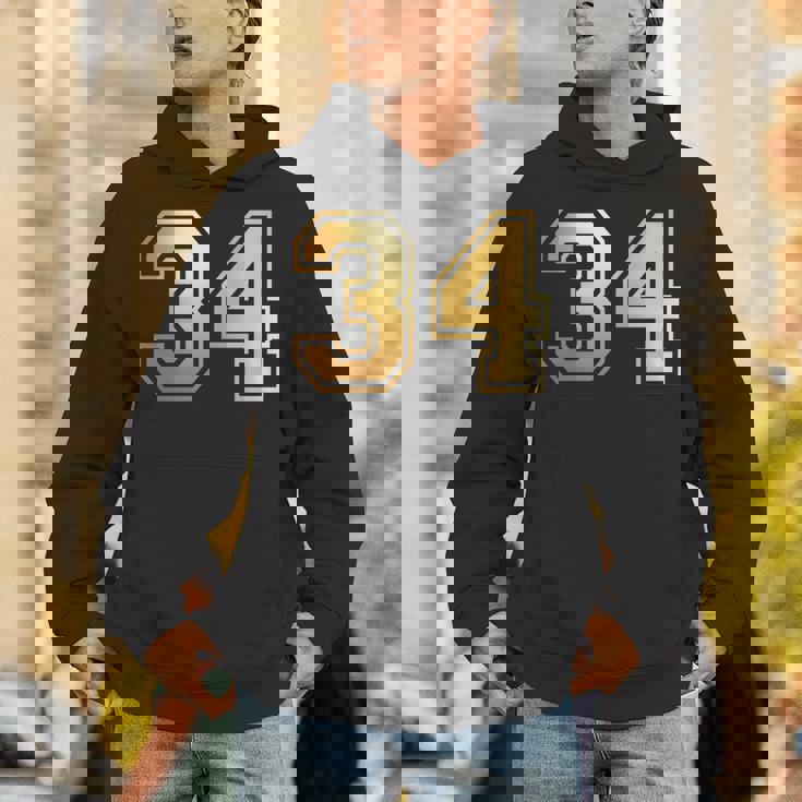 34 ナンバー34 チーム スポーツ グラフィック 代表チームのマッチング 長袖tシャツ パーカー