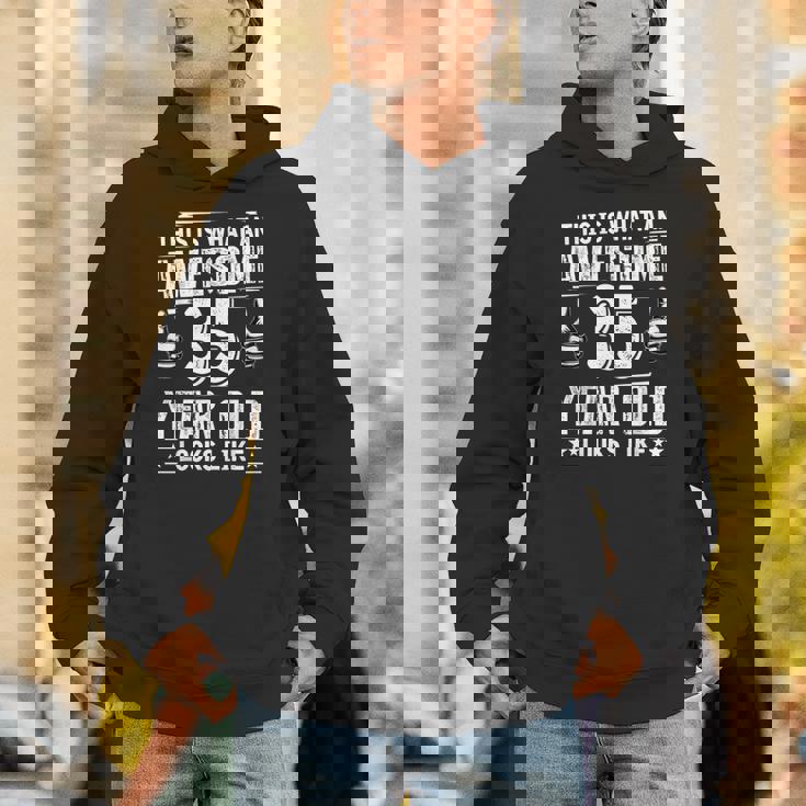 35歳の誕生日プレゼントは私に35年かかりました 良い 面白い 35歳 パーカー